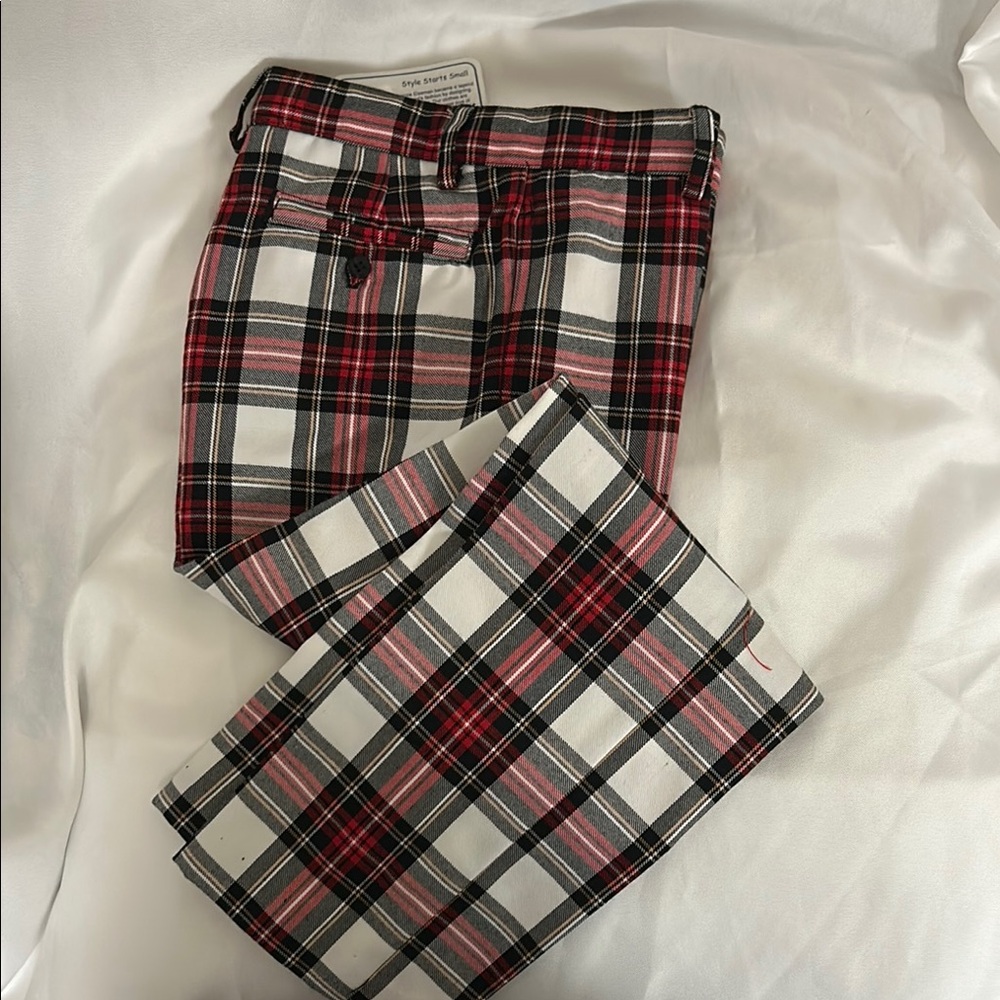 Plaid Red and Black Pants